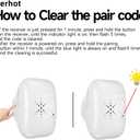 US Plug Self Powered Wireless Doorbell No Battery 100M Distance 38 Songs Door bell Button Outdoor Doorbell Wireless Waterproof for Home School Office (US White 1V2 A)