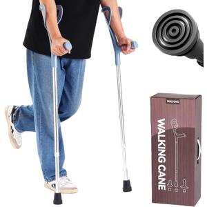2 Folding Forearm Crutches for Adults, Knee Patients, Mobility Aid for Children, Adults and Seniors, Crutches for Adults