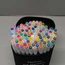 Caliart Alcohol Markers Brush Tip, 61 Colors Pastel Art Marker Set Dual Tip Chisel & Brush, with Case Permanent Alcohol Based Colored Pens for Adult Coloring Books Artists Drawing Supplies Gifts