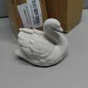 1 x Ceramic Swan Figurine - Modern Minimalist Porcelain Statue Art Decor, Knick Knacks Home Decor for Living Room, Office, Desk, Shelf Decoration (White)