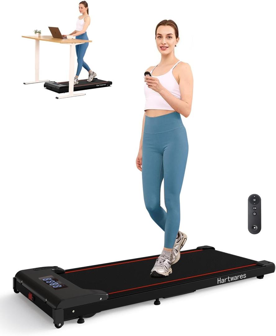 Walking Pad Under Desk Treadmill for Home 2 in 1 Portable Treadmill with Remote Control, 2.5HP Brushless Motorized Running Jogging Machine, Compact Design 265 Lbs Capacity