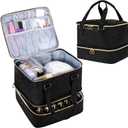 Uross Nail Polish Organizer Bag Holds 42 Bottles Nail Polish & Nail Lamp, Gel Nail Polish Organizers and Storage box for Nail Tech, Nail Kit Supplies Organizer Case - Black