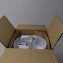 Table Lamp - Clear Glass Lamp with Open Base, LED Bulb, and Shade - Decorative Lighting for Coastal, Nautical, or Cottage Decor by Lavish Home (Blue)