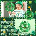 St. Patrick's Day Wooden Door Wreath St Patricks Day Decorations for Front Door Sign Wall Signs Shamrock Clover Spring Decoration for Home Mantel Office Irish Day Party Supplies