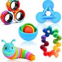 Fidget Toys for Kids 8-12 Pack, Sensory Toys Set Easter Basket Stuffers for Teens Adults Autism, Fidget Slug, Sensory Ball Desk Toy Stress Relief Toys for ADHD Toddler