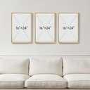 Framed Black and White Brown Abstract Wall Art, 3 Piece Boho Geometric Canvas Prints Paintings Artwork for Walls, Modern Minimalist Neutral Pictures for Living Room Dining Room Bedroom Wall Decor 16x24 In