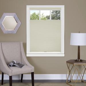 Cordless Cellular Pleated Window Shades - 36 Inch Width, 64 Inch Length - Alabaster - Light Filtering Top-Down Honeycomb Pull Down Blinds for Windows and Skylights by Achim Home Decor