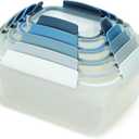Joseph Joseph Nest Lock Plastic BPA Free Food Storage Container Set with Lockable Airtight Leakproof Lids, 10-Piece, Sky (10-Piece Set)
