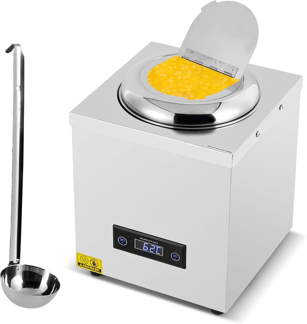 Soup Kettle Warmer Digital Display Temp. Adjustable w/Ladle Electric Food Nacho Cheese Warmer 10QT Commercial Soup Warmer for Buffet Party