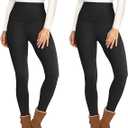 black leggings with fleece lining 2pac L