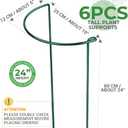 LEOBRO 24 Inch Plant Support Stakes, 6PCS Plant Stakes, Peony Cages and Supports, Garden Stakes, Plant Supports for Outdoor Plants Indoor Plants, Monstera Tomato Hydrangea Support Cage, 10" W x 24" H