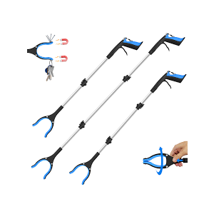 Reacher Grabber Tool Set of 3, Blue