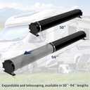 Touri RV Adjustable EZ Hose Carrier TR5094BK with Door Cap and Mounting Screws, 50''-94'', Black, 3 Mounting Tabs Included