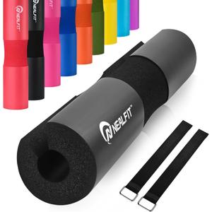 Barbell Pad Squat Pad for SquatsSquat Bar PadGreat for Weightlifting,Lunges and Hip ThrustsFoam Sponge PadFit Standard and Olympic Bars Perfectly (Black)
