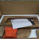 VASAGLE MAEZO Collection - Side Table, 2-Tier Small Round End Table, Nightstand with Tapered Legs, Curved Transitions, for Small Spaces, Living Room, Bedroom, Rustic Walnut ULET283T41