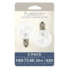 Fusion 2pk 25W Light Bulbs for Wax Warmers 