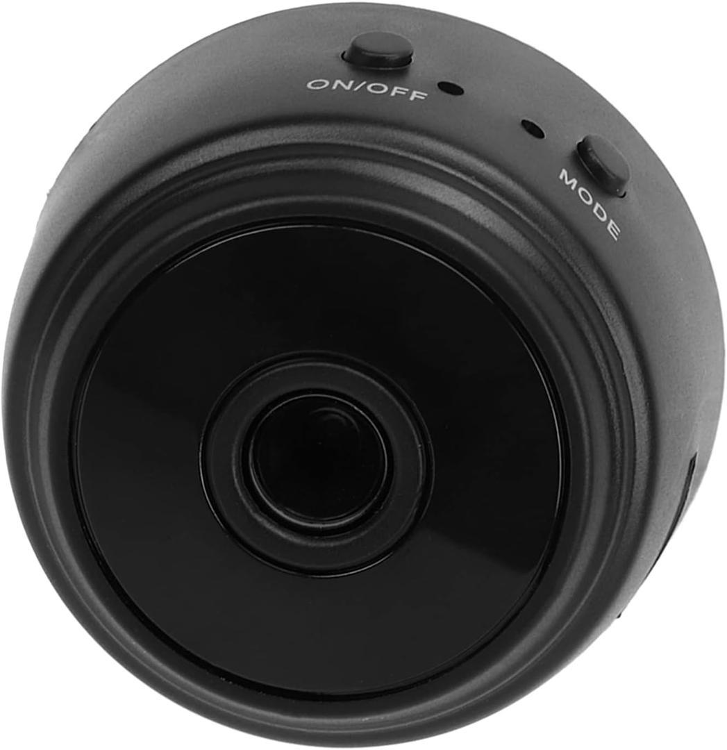 Mini Security Camera with Magnetic Back, HD 1080P Wireless Camera for Indoor & Outdoor Security, Small Nanny Cam for Pet, Baby, Home (Black)