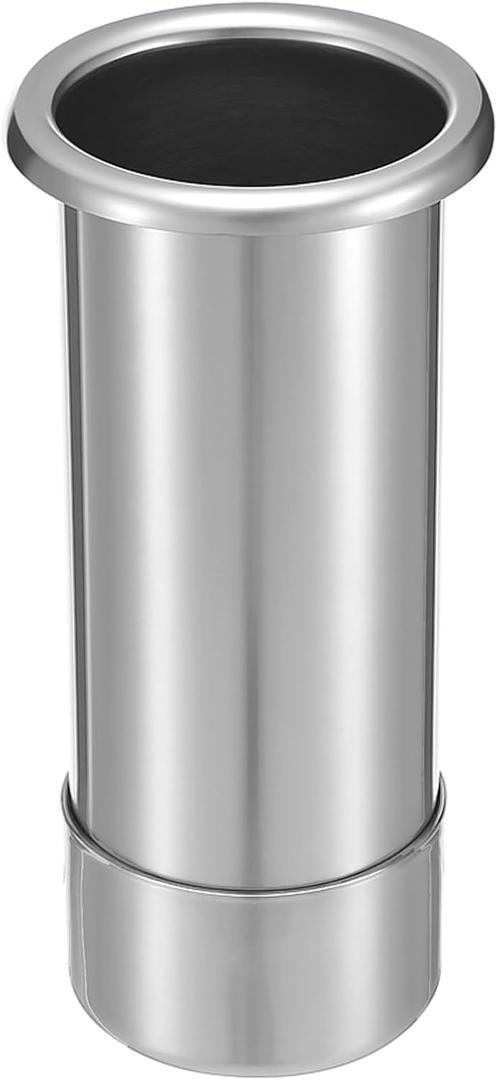 1 Pc 2" Canister Hair Dryer Holder Hot Curling Iron Appliance Tube Stainless Steel Hair Curling Hot Dryer Holder Salon Station Organizer Tube and Comb Accessories for Salon Bathroom