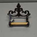 Cast Iron Toilet Paper Roll Holder Wall Mounted Vintage Rustic Tissue Roll Holder Decor for Kitchen and Bathroom Included Screws and Anchors
