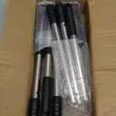 Heeyoo Dog Pooper Scooper, Dog Poop Tray and Rake Set, Pet Waste Removal Scoop with Long Adjustable Sectional Stainless Handles (Silver/Black)