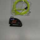 ONVIAN Rechargeable Motorcycle Lock with 120db Alarm and 6FT Steel Reminder Cable, for 7mm Pin Motorcycles Bicycles Ebike Scooter Moped (Black)