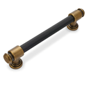 10 Pack 5 Inch Black and Antique Brass Kitchen Cabinet Handles Knurled Cabinet Pulls Black Drawer Pulls Cabinet Hardware