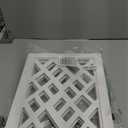 CutOut Design 16" Short Dog Gate for Small Dogs, Foldable Retractable Puppy Gate Indoor  Freestanding Lightweight Pet Barrier for Doorways, Stairs, Hallways (Extends to 35", White)