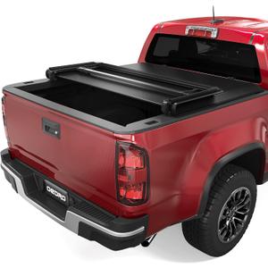 OEdRo Soft Tri-Fold Truck Bed Tonneau Cover Compatible with 2015-2025 Chevy Colorado/GMC Canyon with 5.2 ft Bed, Folding