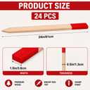 Mifoci 24 Pcs Grade and Survey Stakes 24 x 1.5 x 0.5 in Wooden Garden Stakes Garden Ground Stake with Sharp Point Plant Support Stake for Construction Sign Posts Silt Fence Backyard Boundaries Base