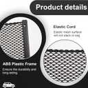 Frienda 2 Pcs Car Storage Net Bag, ABS Plastic Framed Mesh Net Holder, Phone & Cargo Organizer with Screws for Auto, Rv, Boat, Truck Pocket Storage (16 x 8 Inch)