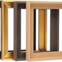Real Solid Wood Canvas Floater Frame 16x20, Canvas Floating Frame for 0.6"-0.9" Deep Paintings Artwork, Oil Painting Frames (Light Brown, 16"x20")