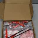 6 Pcs 4th of July Stars Decoration Patriotic Tiered Tray Decor Independence Day Wooden Star Block Table Sign Set Red White Blue Tabletop Centerpiece Memorial Day Decorations for Home Office