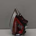 Rowenta Iron, Focus Excellence Stainless Steel Soleplate Steam Iron for Clothes, Retractable Cord, 400+ Microsteam Holes, Powerful steam, LED Display, 1750 W Ironing Clothes, Cordreel, Red DW5433