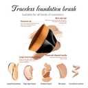 2 Pcs Liquid Foundation 101 and 102 with Kabuki Foundation Brush Flat Top,Full Coverage Foundation Makeup Set,30ml 24HR Matte Oil Control Concealer(Porcelain & Nude) (0.01 Ounce (Pack of 6))