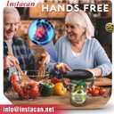INSTACAN Higher Torque and One Touch Electric Jar Opener Easy Remove Almost Size Lid with Auto-Off, Powerful Bottle Opener for Arthritic Hands, Automatic Jar Opener for Weak Hands and Seniors (Black)