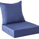 Outdoor Cushions for Patio Furniture,Outdoor Seat Cushion Set 24 x 24 x 5.75 Inch,Waterproof & Fade Resistant Outdoor Chair Cushions,Deep Patio Chair Cushion with Removable Cover,Navy Blue
