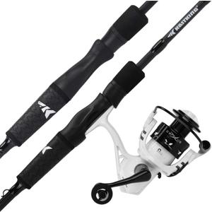 KastKing Crixus Fishing Rod and Reel Combo, High Performance Spinning & Baitcaster Combo, IM6 Graphite 2Pc Blanks, Zirconium Oxide Rings, SuperPolymer Handle, Lightweight Reel with Aluminum Spool, Spin-6'6" Medium-2pcs,3000 Reel