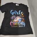 Womens Girls Gone Cruising 2025 Girl Cruise Ship Vacation Trip V-Neck T-Shirt, XL