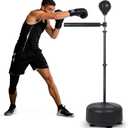 Boxing Bar with Punching Bag - 360° Spinning Reflex Trainer for Speed & Agility, Height Adjustable Home Boxing Equipment for Adults