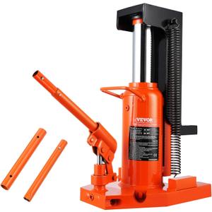VEVOR Hydraulic Toe Jack, 10 Ton On Toe Toe Jack Lift, 20 Ton On Top Lift Capacity Machine Jack, 1.2-7.5 in Toe Height, 12.6-18.9 in Top Height, Air Hydraulic Claw Jack for Machinery, Industry