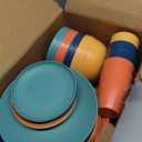 Homienly 40-Piece Premium Wheat Straw Dinnerware Sets, Service for 8, Unbreakable Plates and Bowls Set - Cups Sets, Dinner Plates, Bowls for Kitchen,Dishwasher and Microwave Safe Dishes Set - Multi