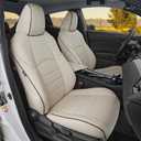 HKZ Fit RAV4 Car Seat Covers Set for Toyota RAV4 2021-2024 Prime SE,XSE & 2019 2020 2021 2022 2023 2024 2025 Hybrid/PHEV SE,XSE - 5 Seats Full Set Leather(Beige)
