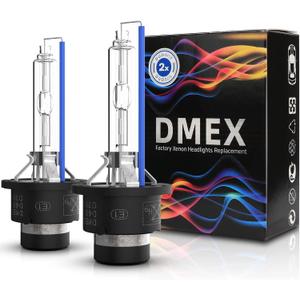 DMEX D4S 35W Xenon Headlight HID Bulbs 6000K Cool White 66440 42402 42402WX Replacement - Pack of 2(Not fit Halogen Headlight Assembly)