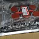 Alpha Living 6 Pack - Disposable Chafing Dish Buffet Set, Half Size Pans, Welded Body Food Warmers for Parties, Fuel Cans Complete Set, Warming Trays