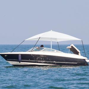 Boat Umbrella Canopy Boat Sun Shade Kit 6' x 6' Waterproof Bimini Top Cover Thickened Straps up to 94 Inches Long with D-Shaped Buckles Storage Bag