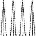 HHTHH 4pcs 14 inch Black Hanging Basket Chain with Hooks Flower Plant Pot Replacement Chain Hanger for Bird Feeders,Planters,Lanterns and Ornaments
