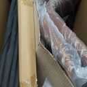 DUMOS 26 Inch Counter Height Bar Stools Set of 4, Modern Faux Leather High Barstools with Back and Metal Leg, Bar Chairs for Kitchen island, Brown