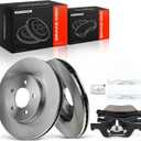 A-Premium 11.92 inch (302.8mm) Front Vented Brake Rotors & Ceramic Pads Kit