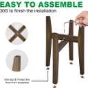 OERGKE Adjustable Plant Stand, Bamboo Mid Century Modern Indoor Plants Stands, Corner Flower Holder for Living Room, Fits 8 to 12 Inches Pots, (Pot & Plant Not Included)(Walnut, 1 Pack)