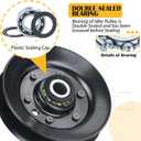 756-04325 Idler Pulley Replaces Cub Cadet 756-04325 Idler Pulley MTD 756-04325 Idler Pulley 756-04325 V Idler Pulley 756 04325 75604325 for Cub Cadet LT1042 LT1046 LTX1042, LT2000 Tractors